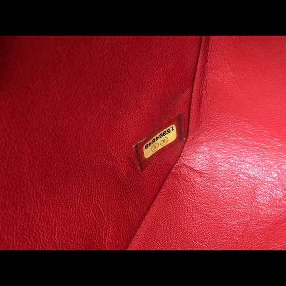 SOLD Chanel medium double flap in red lambskin - Picture 10 of 12